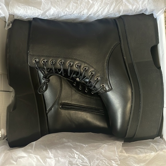 NIB | Anthony Wang Nocturnal Mood Platform Ankle Boots - Picture 3 of 5